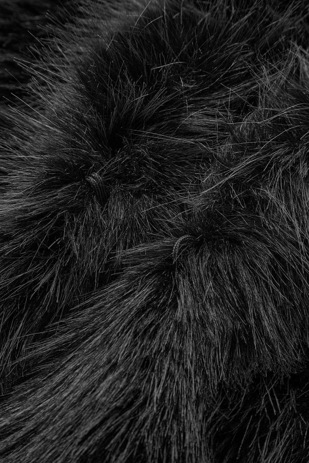 Laura | Short Black Faux Fur Jacket