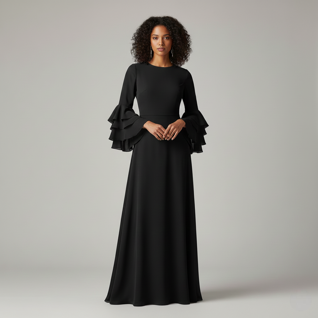 Lilly | Elegant Maxi Dress With Spanish Sleeves